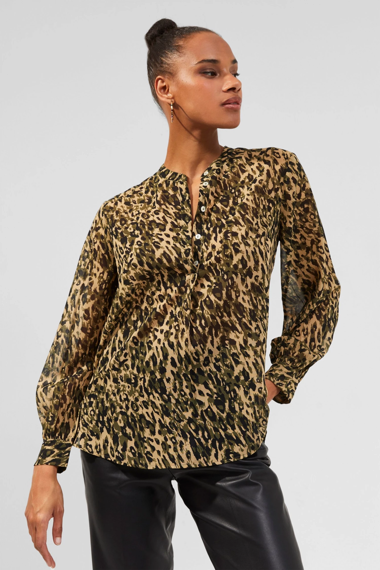 French Connection Sale Animal Print Button Down Shirt 3 French Connection Sale Animal Print Button Down Shirt