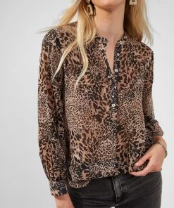 French Connection Animal Print Button Down Shirt 9 French Connection Animal Print Button Down Shirt