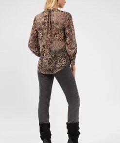French Connection Animal Print Button Down Shirt 10 French Connection Animal Print Button Down Shirt