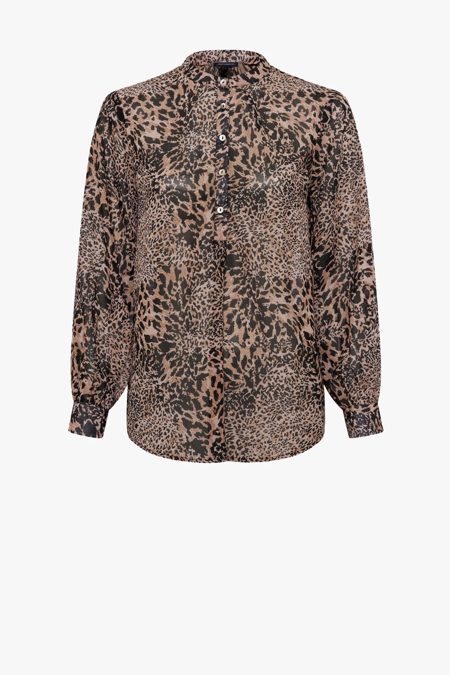 French Connection Animal Print Button Down Shirt 7 French Connection Animal Print Button Down Shirt