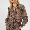 French Connection Animal Print Button Down Shirt