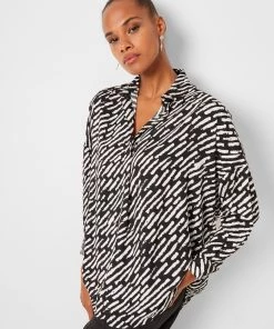 French Connection Sale Abstract Print Popover Shirt
