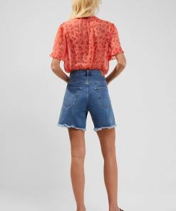 French Connection Bonita Crinkle Ruffle Top Sale