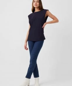 French Connection Shoulder Pad Crepe Tank Top View All