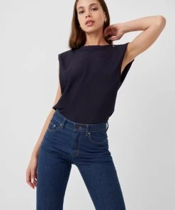 French Connection Shoulder Pad Crepe Tank Top View All