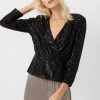French Connection Eshka Sequin Wrap Top Sale