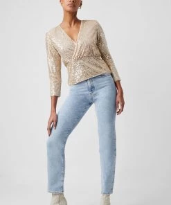 French Connection Eshka Sequin Wrap Top 12 French Connection Eshka Sequin Wrap Top