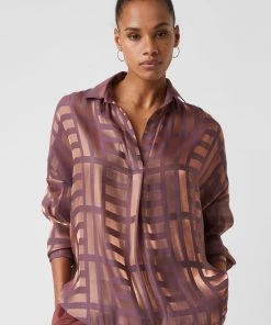 French Connection Sale Dewberry Rhodes Organza Pop Over Shirt