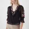 French Connection Sale Eve Embroidered Top