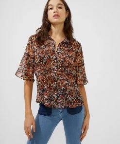 French Connection Sale Alita Pintuck Printed Top