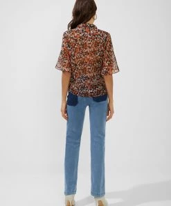 French Connection Sale Alita Pintuck Printed Top 12 French Connection Sale Alita Pintuck Printed Top