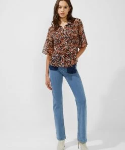 French Connection Sale Alita Pintuck Printed Top 10 French Connection Sale Alita Pintuck Printed Top
