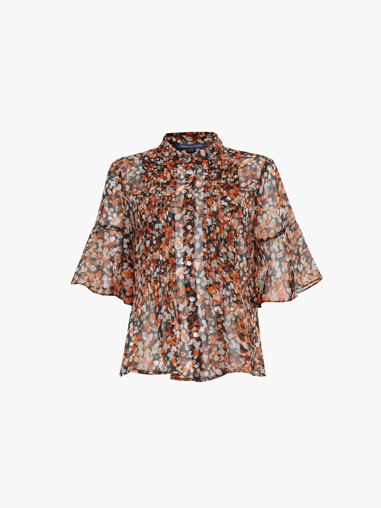 French Connection Sale Alita Pintuck Printed Top 8 French Connection Sale Alita Pintuck Printed Top