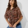 French Connection Sale Alita Pintuck Printed Top