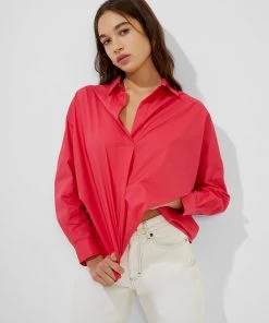 French Connection Rhodes Poplin Top Sale