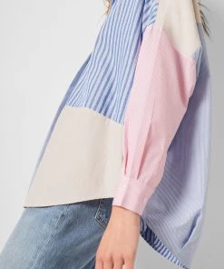 French Connection Mixed Stripe Pop Over Shirt Sale