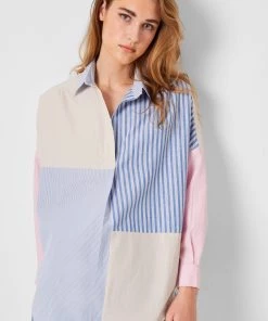 French Connection Mixed Stripe Pop Over Shirt Sale
