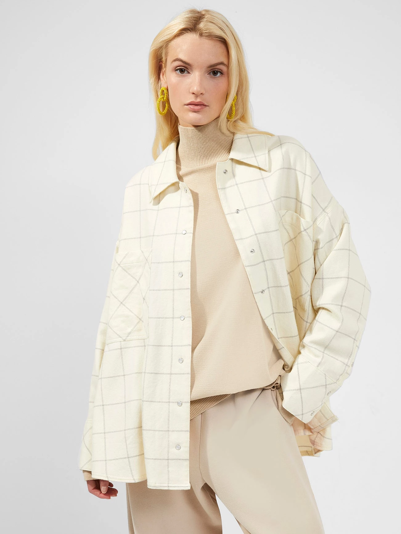 French Connection Sale Yiza Check Flannel Oversized Shirt 3 French Connection Sale Yiza Check Flannel Oversized Shirt