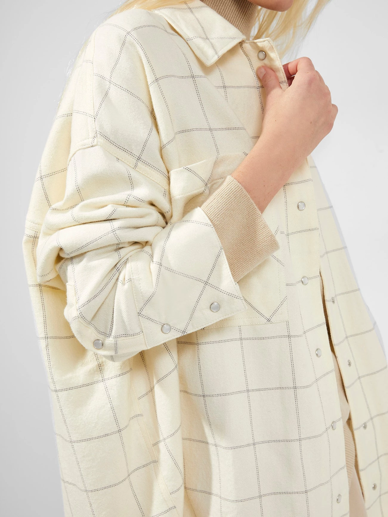 French Connection Sale Yiza Check Flannel Oversized Shirt 5 French Connection Sale Yiza Check Flannel Oversized Shirt