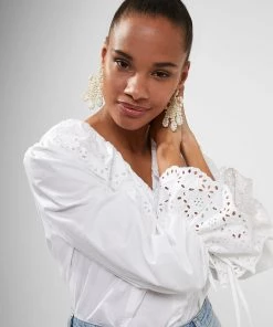 French Connection Ena Organic Rhodes Ruffle Blouse