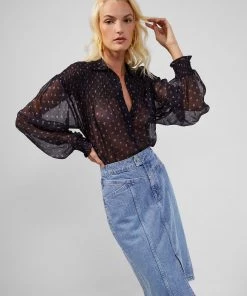 French Connection Augustine Recycled Crinkle Smock Top