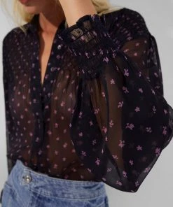 French Connection Augustine Recycled Crinkle Smock Top