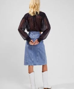 French Connection Augustine Recycled Crinkle Smock Top