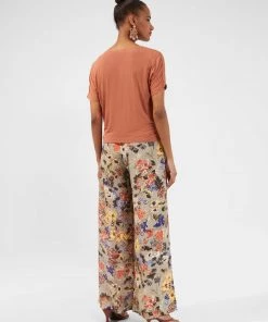 French Connection Augusta Pleat Peplum-Hem Top Tops