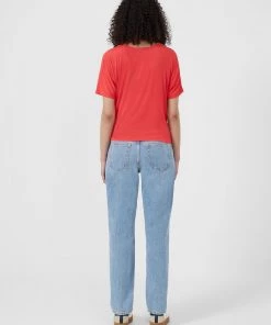 French Connection Tops Augusta Pleat Peplum-Hem Top