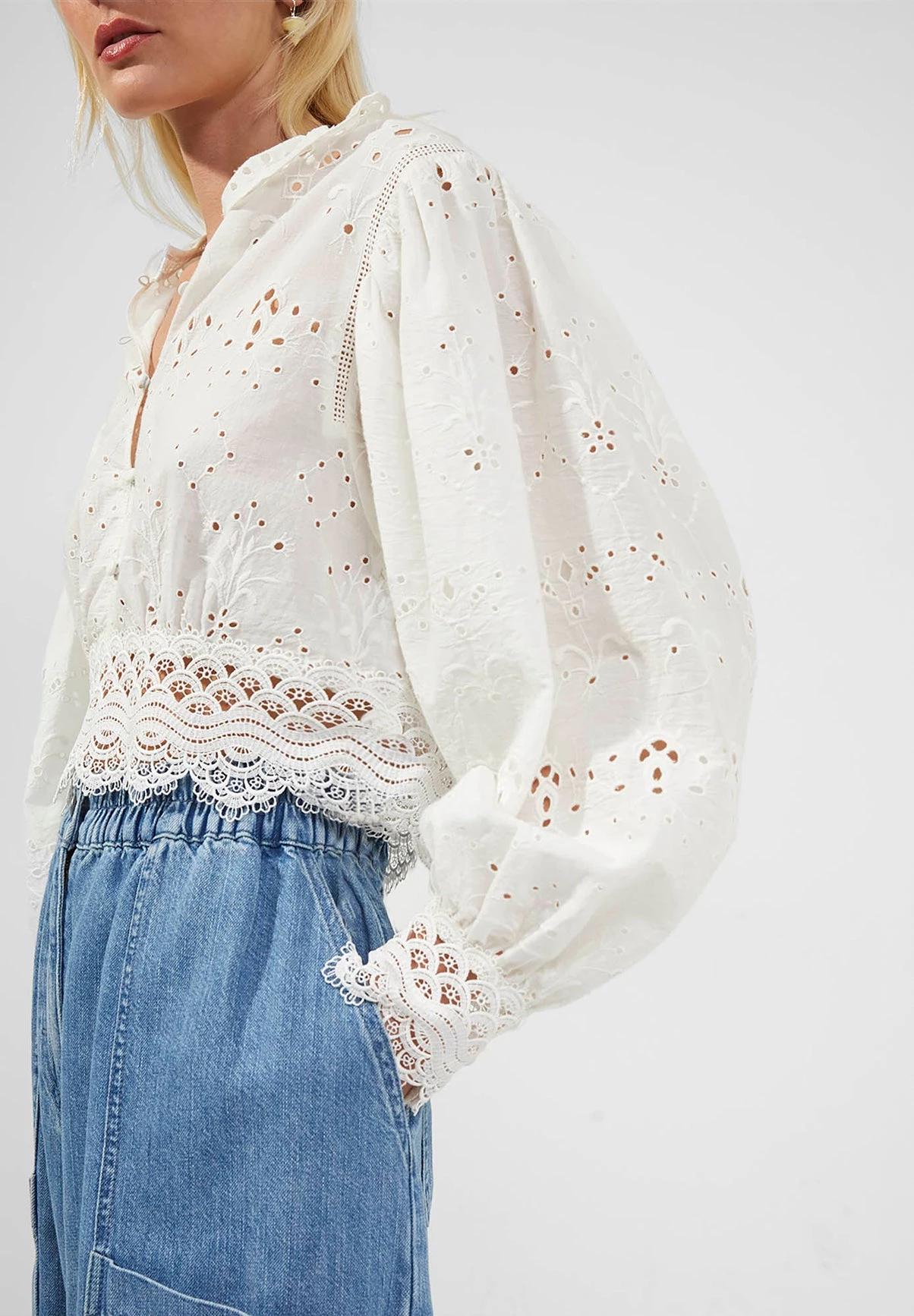 French Connection Biton Balloon-Sleeve Blouse 4 French Connection Biton Balloon-Sleeve Blouse