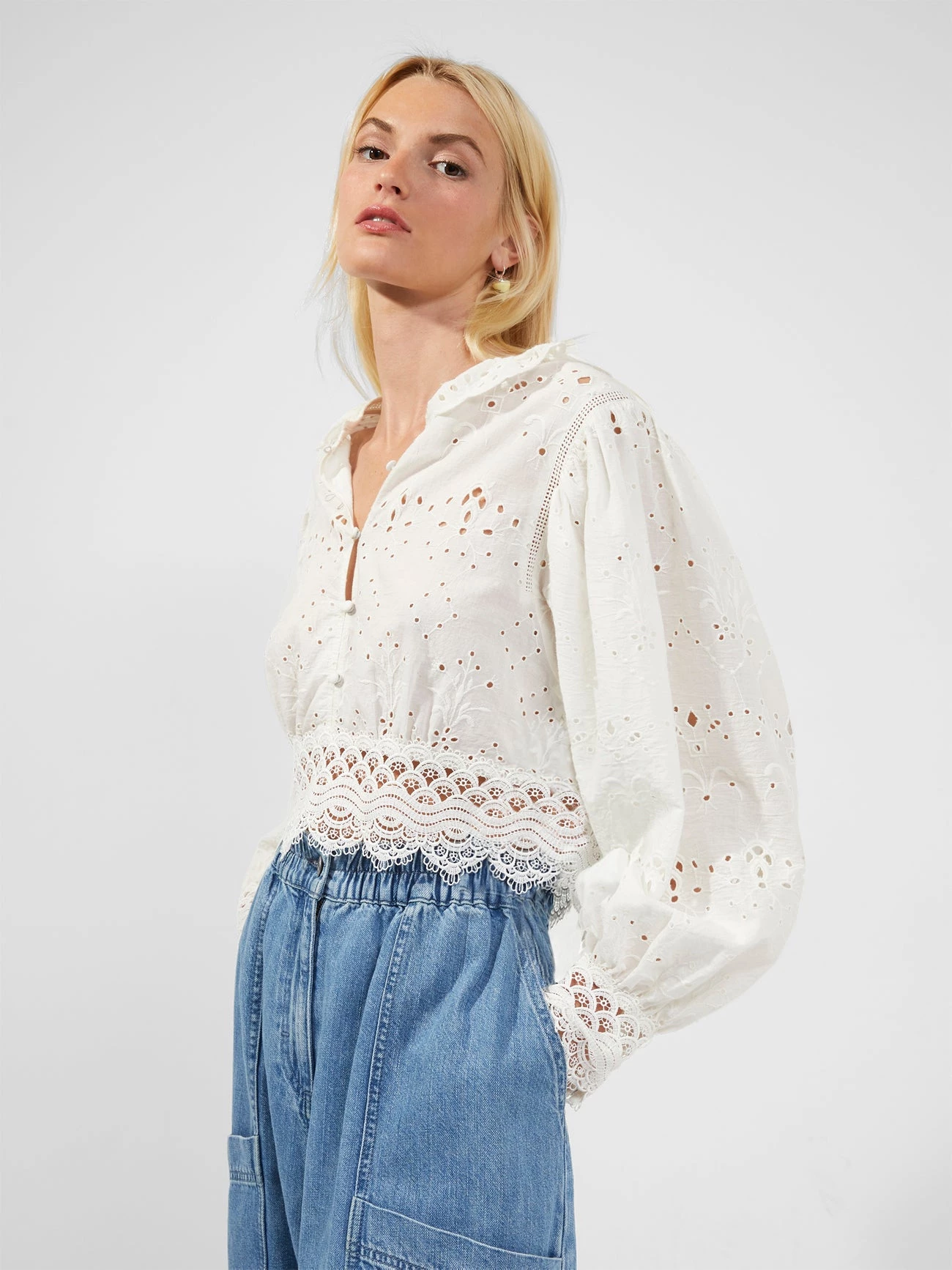 French Connection Biton Balloon-Sleeve Blouse 3 French Connection Biton Balloon-Sleeve Blouse