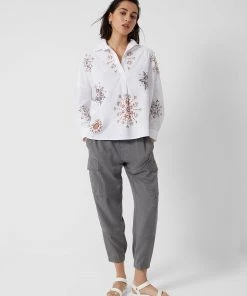 French Connection Shirts Ezan Embroidered Organic Rhodes Shirt