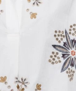 French Connection Shirts Ezan Embroidered Organic Rhodes Shirt