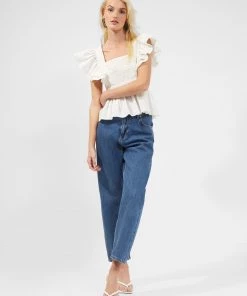 French Connection Tops Elana Embroidered Top