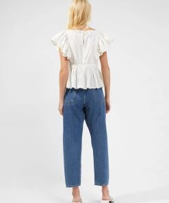 French Connection Tops Elana Embroidered Top