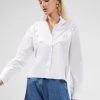 French Connection Zaves Organic Poplin Ruffle Blouse