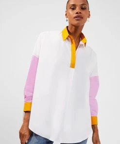French Connection Colour-Block Organic Rhodes Shirt