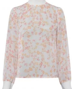 French Connection Diana Recycled Crinkle Long-Sleeved Top