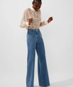 French Connection Diana Recycled Crinkle Long-Sleeved Top