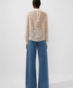 French Connection Diana Recycled Crinkle Long-Sleeved Top