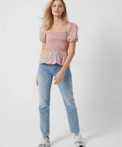 French Connection Tops Stacie Daisy Smocked Top