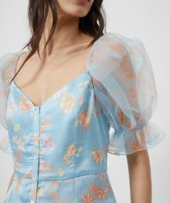 French Connection Diana Drape Puff Sleeve Top