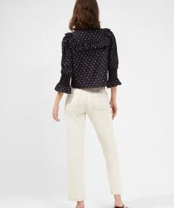 French Connection View All Dylan Ditsy Ruffle-Neck Blouse