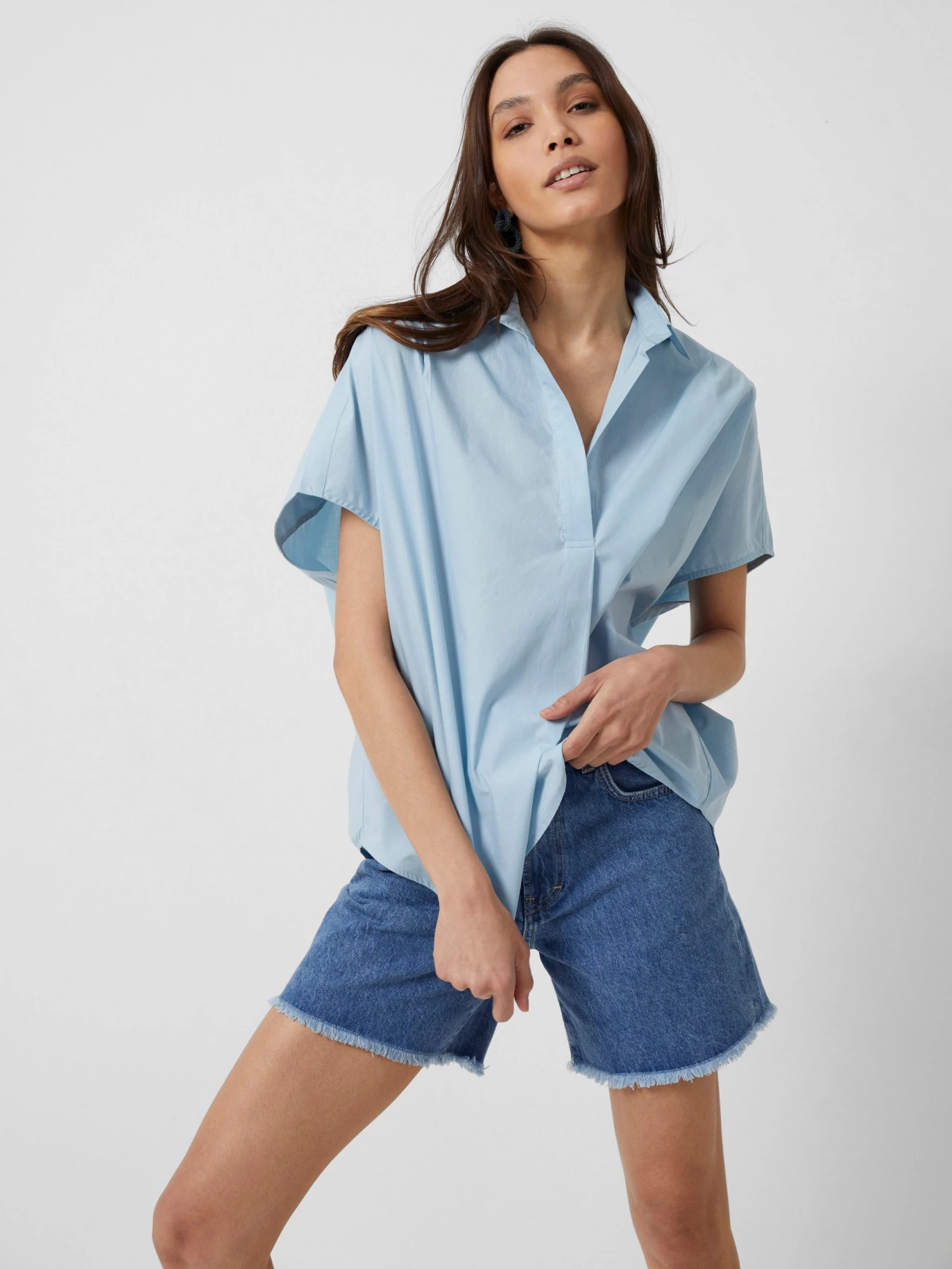 French Connection Cele Rhodes Organic Short-Sleeved Shirt Shirts 3 French Connection Cele Rhodes Organic Short-Sleeved Shirt Shirts