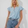 French Connection Ery Crepe Sleeveless Shirt Shirts