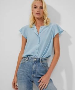 French Connection Ery Crepe Sleeveless Shirt Shirts