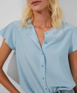 French Connection Ery Crepe Sleeveless Shirt Shirts