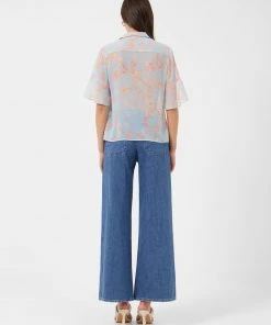 French Connection Diana Crinkle Pintuck Shirt