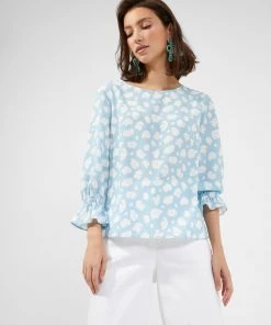 French Connection Aimee Crepe Light Printed Top Tops
