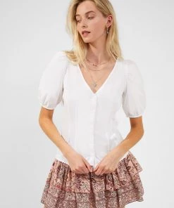 French Connection Tops Armina Organic Poplin Blouse